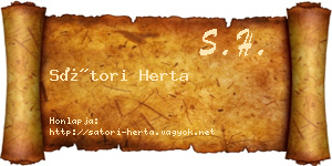 Sátori Herta névjegykártya